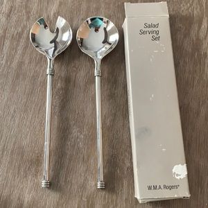 Silverplate salad serving set